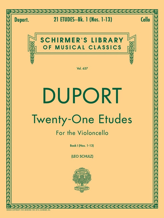 Duport 21 Etudes Bk 1 For Cello