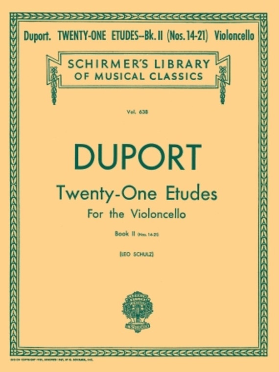 Duport 21 Etudes Bk 2 For Cello
