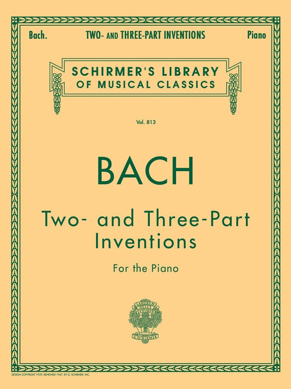 Bach 2 And 3 Inventions For Piano Ed Czerny