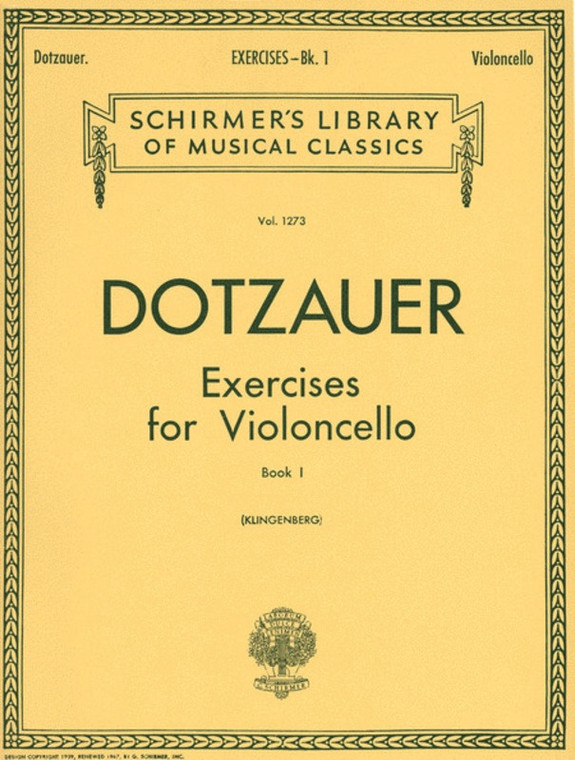 Dotzauer Exercises For Cello Bk 1