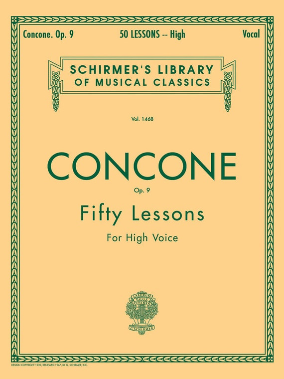 Concone 50 Lessons Op 9 High Voice