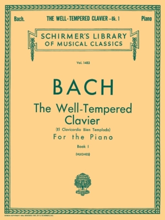 Bach Well Tempered Clavier Bk 1 Piano