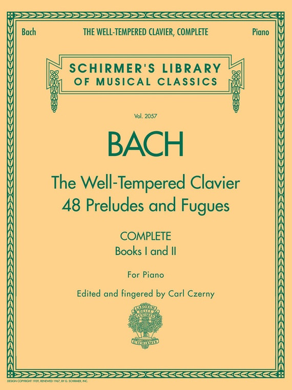 Bach Well Tempered Clavier Complete For Piano