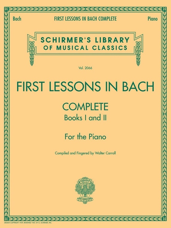First Lessons In Bach Complete 1 & 2 Piano