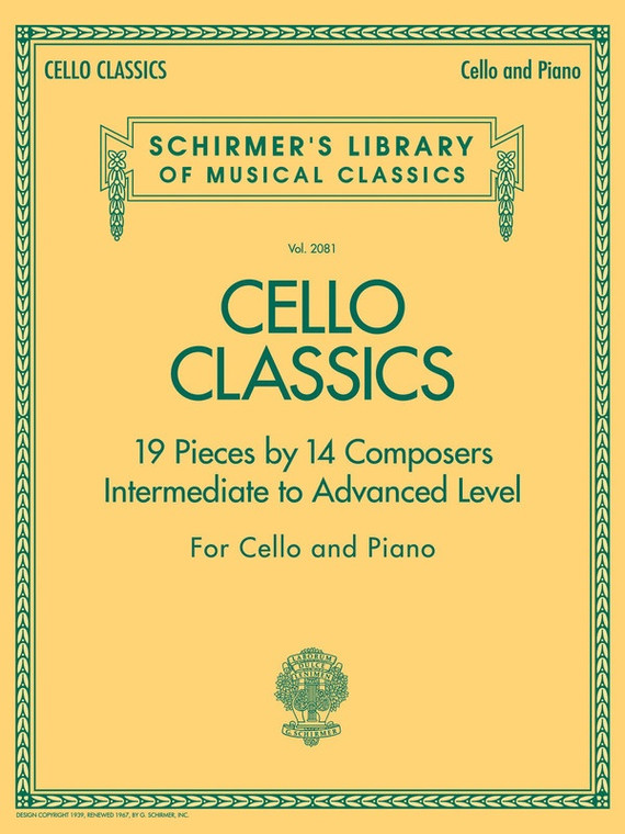 Cello Classics Intermediate To Advanced Level
