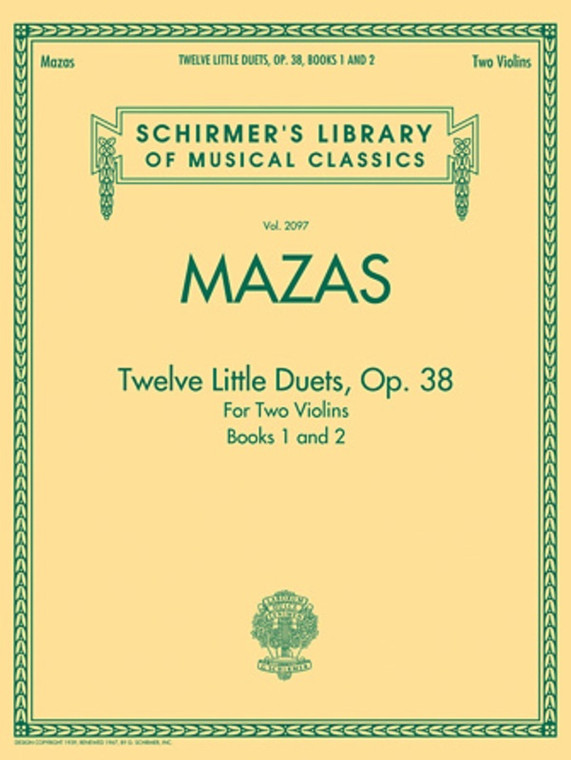 Mazas 12 Little Duets For 2 Violins Op 38 Bks 1 & 2