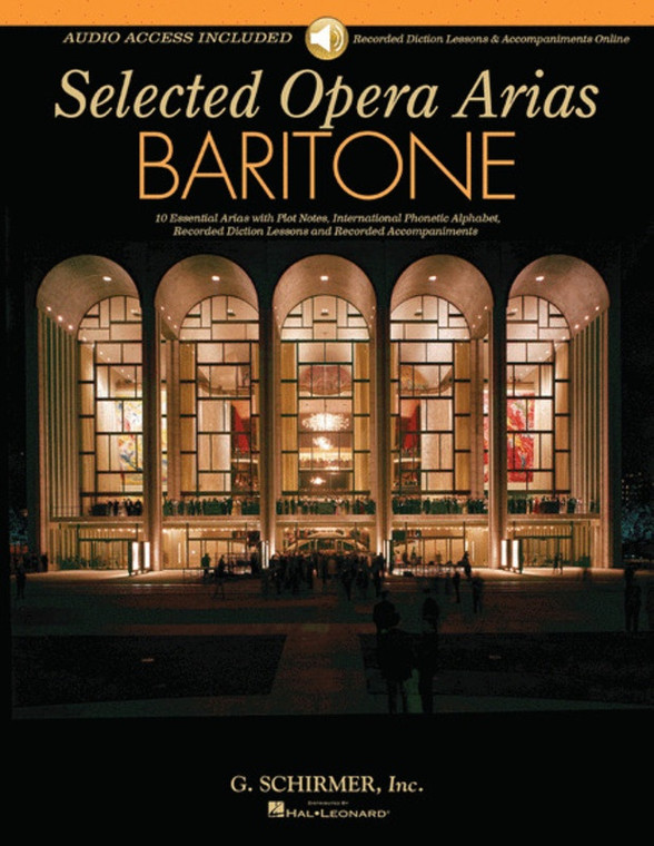 Selected Opera Arias Baritone Diction Lessons Bk/Ola