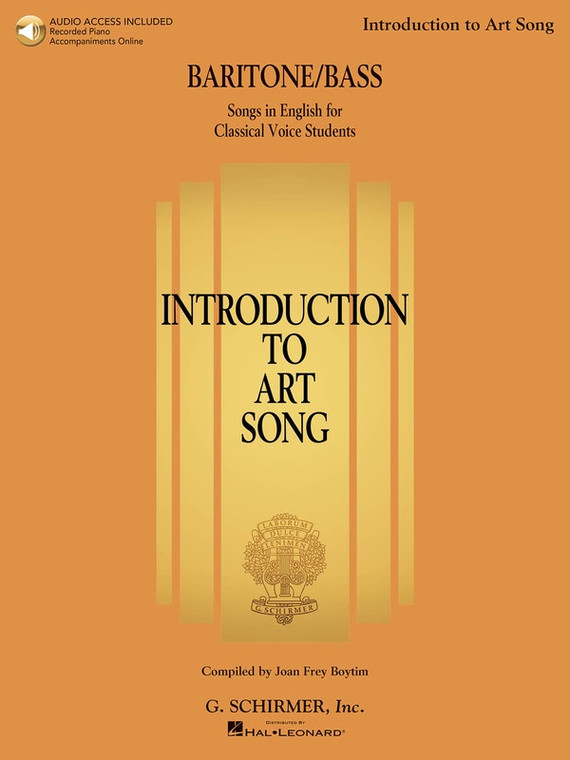 Introduction To Art Song Baritone/Bass Bk/Ola