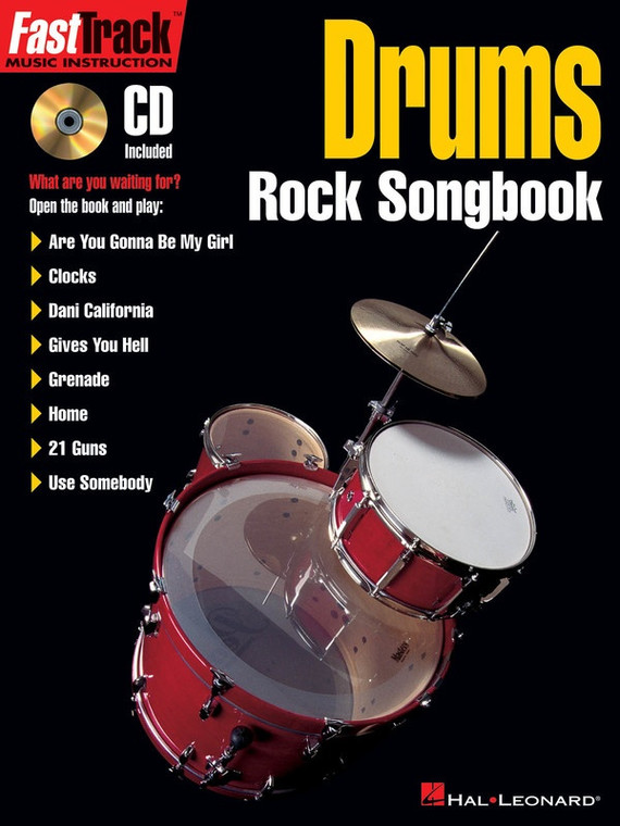 Hal Leonard Fast Track Drums Rock Songbook