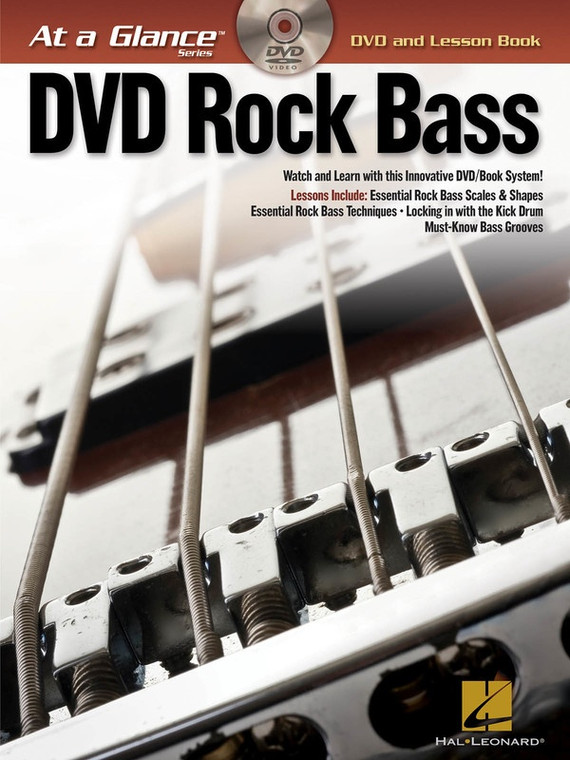 Hal Leonard Rock Bass At A Glance Dvd/Book Pack