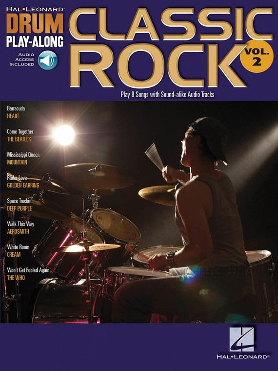 Hal Leonard Classic Rock Drum Play Along Volume 2