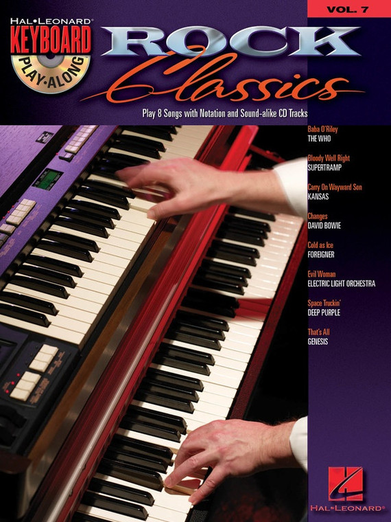 Hal Leonard Rock Classics Keyboard Play Along Volume 7