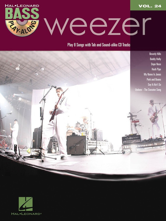 Hal Leonard Weezer Bass Play Along Volume 24