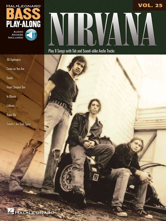 Hal Leonard Nirvana Bass Playalong V25 Bk/Ola