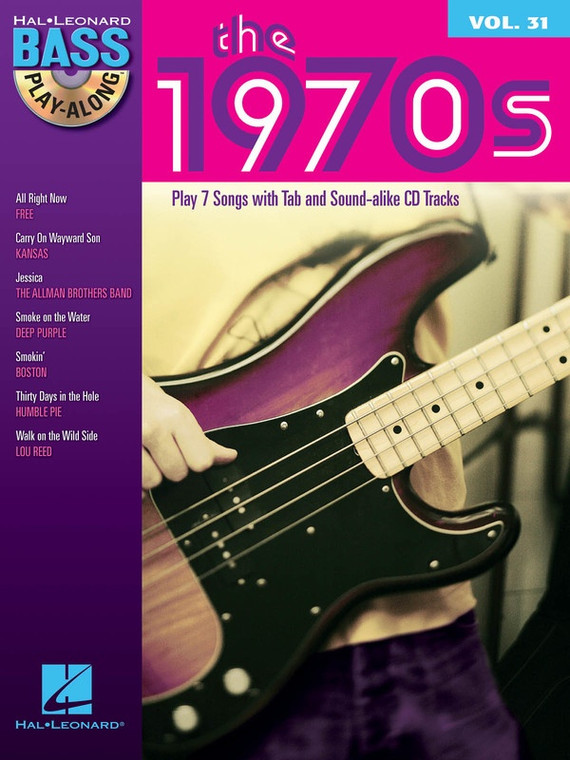 Hal Leonard 1970 S Bass Play Along V31 Bk/Cd