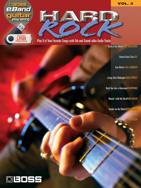 Hal Leonard Hard Rock Boss E Band Guitar Play Along Volume 3