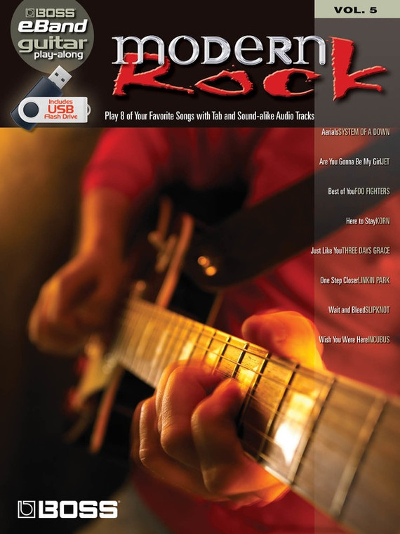Hal Leonard Modern Rock Boss E Band Guitar Play Along Volume 5