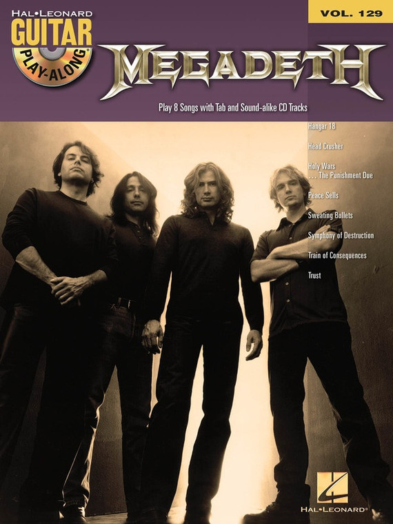 Hal Leonard Megadeth Guitar Play Along Volume 129
