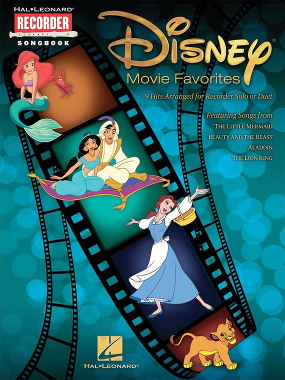 Hal Leonard Disney Movie Favorites 9 Hits Arranged For Recorder Solo Or Duet
