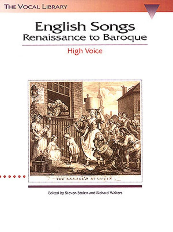 Hal Leonard English Songs: Renaissance To Baroque The Vocal Library High Voice