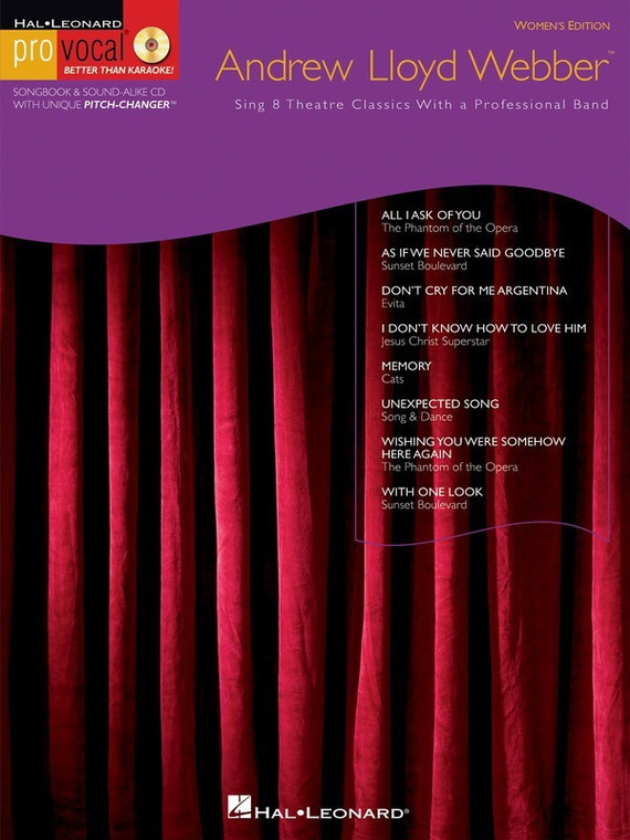 Hal Leonard Andrew Lloyd Webber Pro Vocal Women's Edition Volume 10