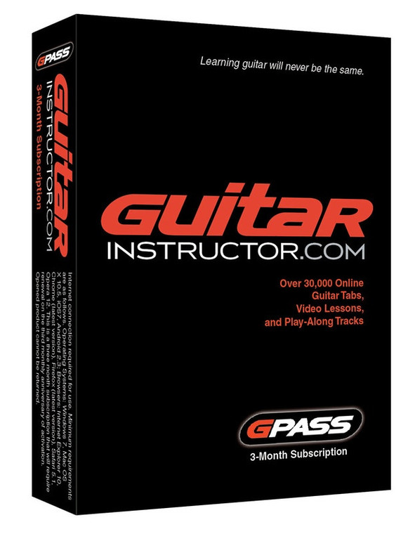 Hal Leonard Guitar Instructor.Com G Pass 3 Month Subscription (Retail Box)