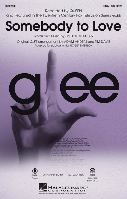 Hal Leonard Somebody To Love From Glee Ssa