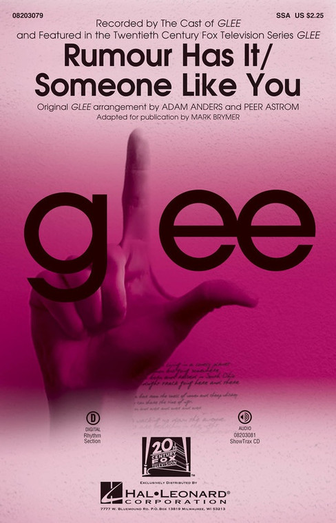 Hal Leonard Rumour Has It / Someone Like You From Glee Ssa