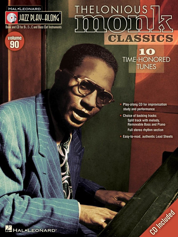 Hal Leonard Thelonious Monk Classics Jazz Play Along Volume 90