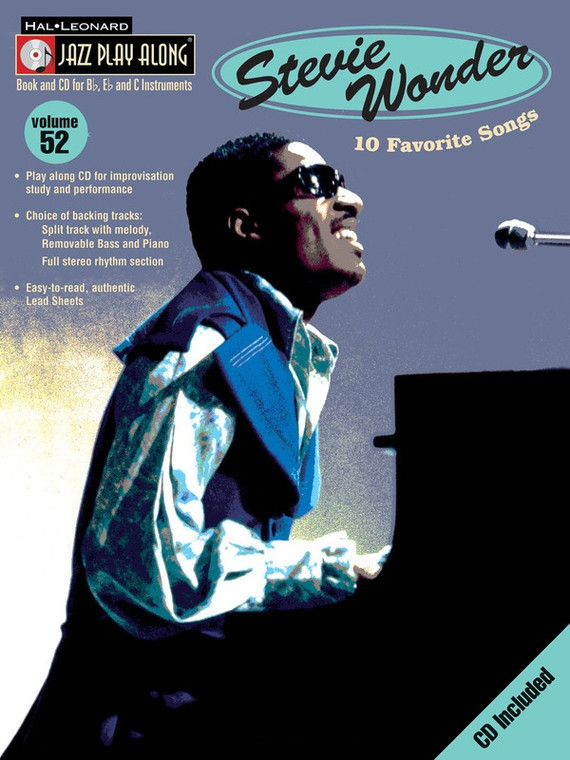 Hal Leonard Stevie Wonder Jazz Play Along Volume 52