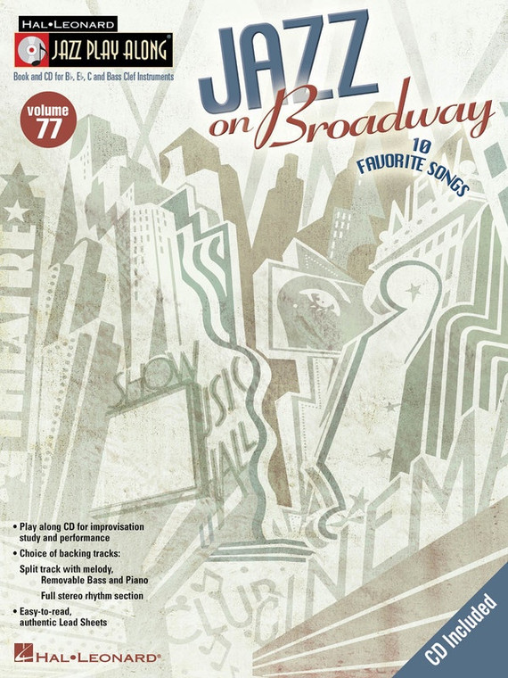 Hal Leonard Jazz On Broadway Jazz Play Along Volume 77