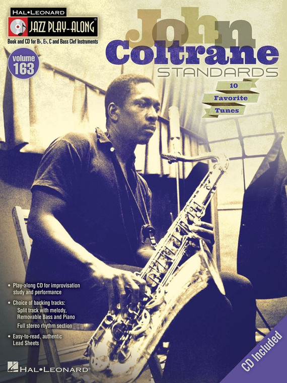 Hal Leonard John Coltrane Standards Jazz Play Along Volume 163