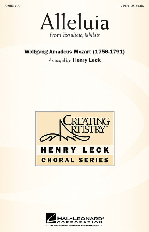 Hal Leonard Alleluia (Exultate Jubilate) 2 Pt