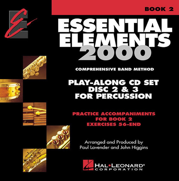 Hal Leonard Essential Elements 2000 Book 2 Play Along Trax For Percussion Discs 2 & 3