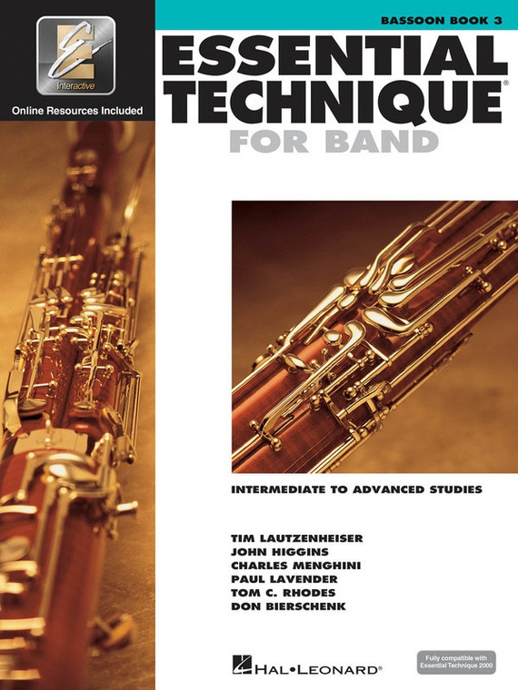 Hal Leonard Essential Technique For Band With E Ei Bassoon Book 3 Intermediate To Advanced Studies