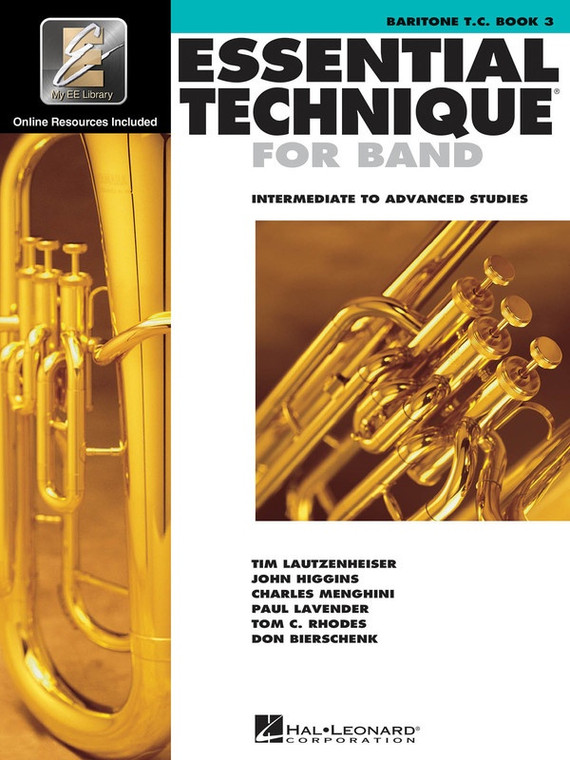 Hal Leonard Essential Technique For Band With E Ei Baritone T.C. Book 3 Intermediate To Advanced Studies