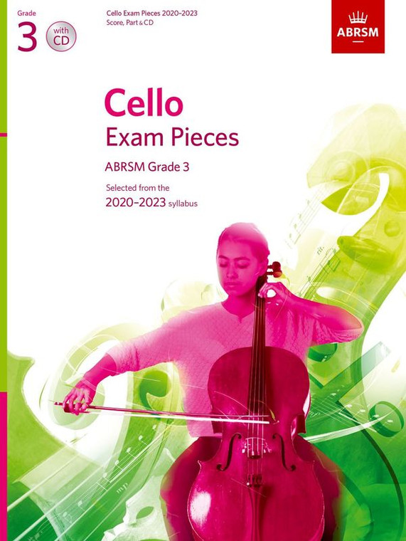 Abrsm Cello Exam Pieces Grade 3 2020 2023 Score, Part And Cd
