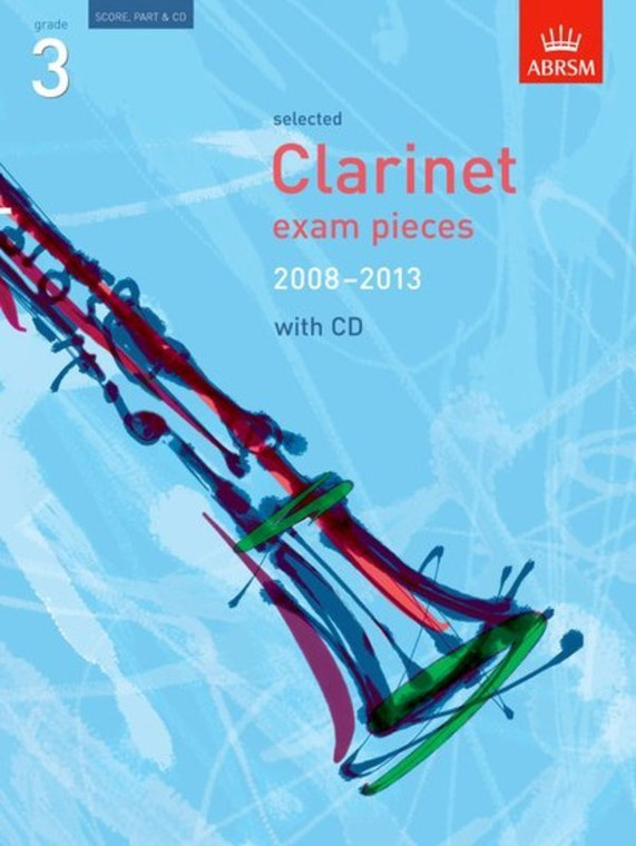 Abrsm Selected Clarinet Exam Pieces 2008 13 Grade 3 Score Part/Cd