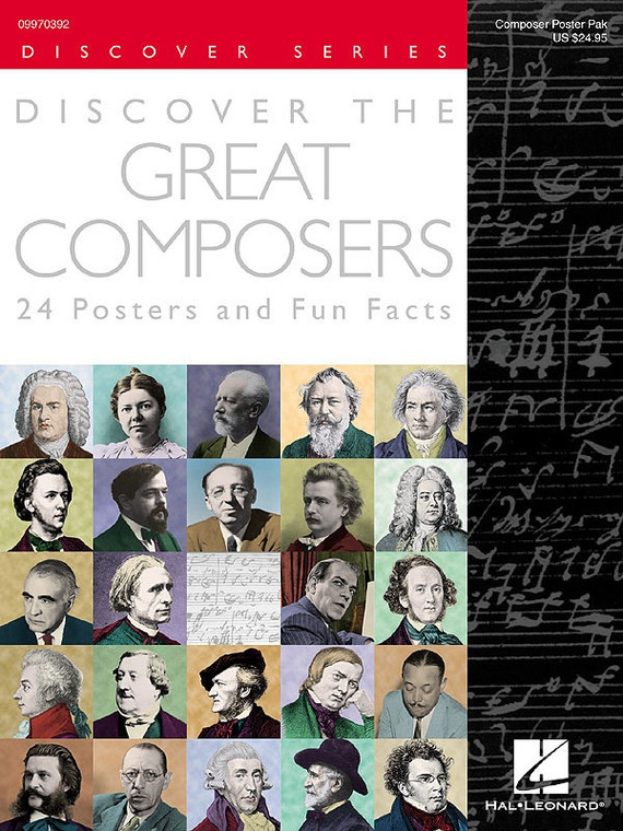 Hal Leonard Discover The Great Composers (Set Of 24 Posters) Poster Pack