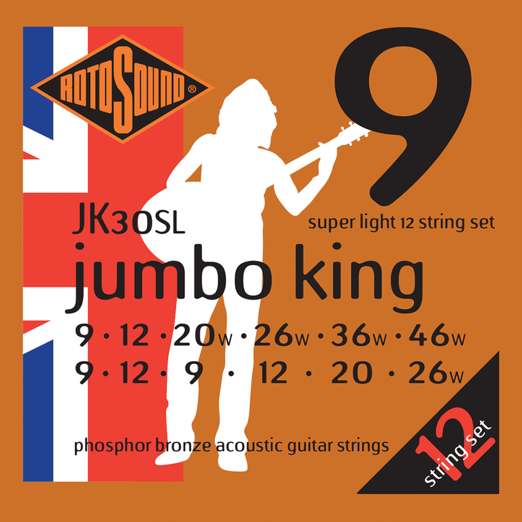Rotosound JK30SL Jumbo King 12 String Phosphor Bronze