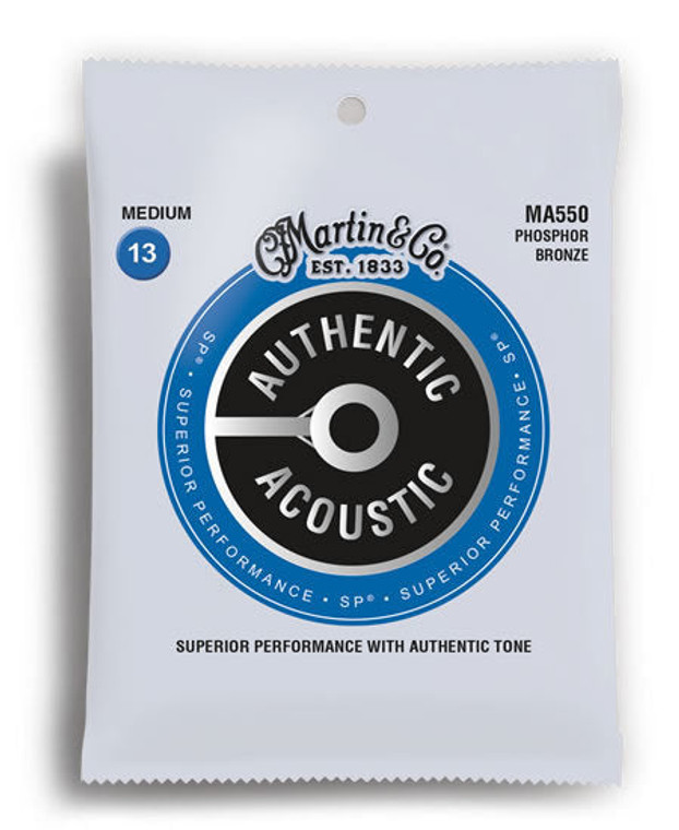 Martin Authentic Acoustic SP 92/8 Phosphor Bronze Medium Guitar String Set (13-56)