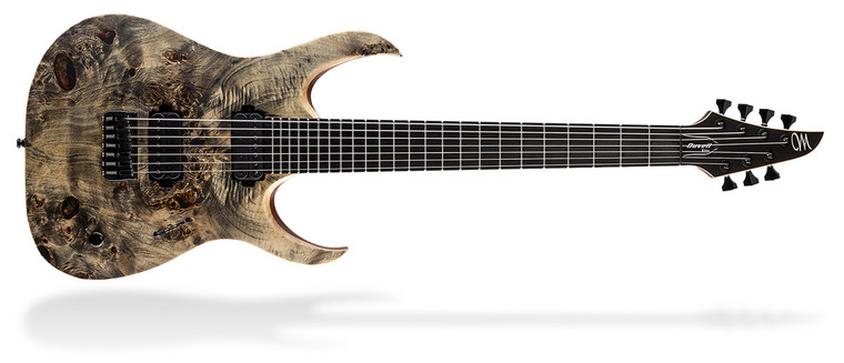 Mayones Guitars Duvell Elite 7 String Trans Graphite Eye Poplar Handmade in Poland, Mayones Guitars have established themselves as true masters of their craft when it comes to creating instruments made of high quality exotic woods with attention to every fine detail.
