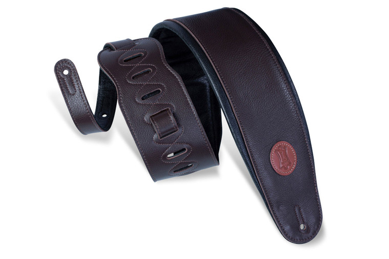 Levy's MSS2-4 Garment Leather Bass Strap - Dark Brown