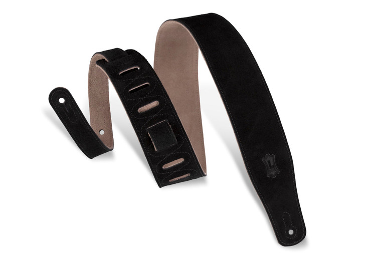 Levy's MS26 2.5" Brushed Suede Guitar Strap - Black