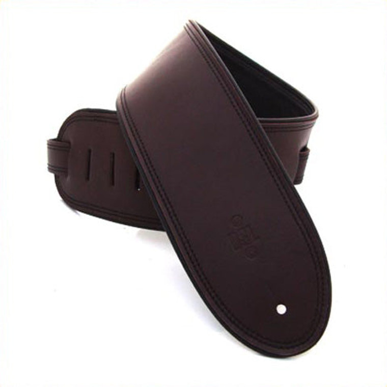 DSL Guitar Strap Leather 3.5" Brown/Black GEP35 Saddle
