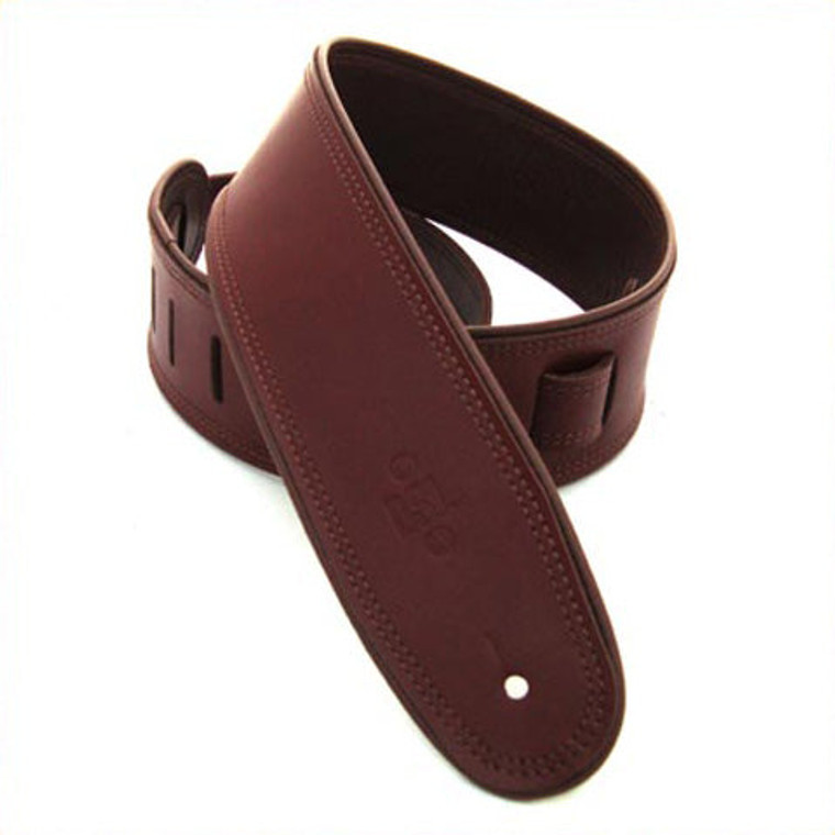 DSL Guitar Strap Leather 2.5" Brown/Brown GEP25 Maroon