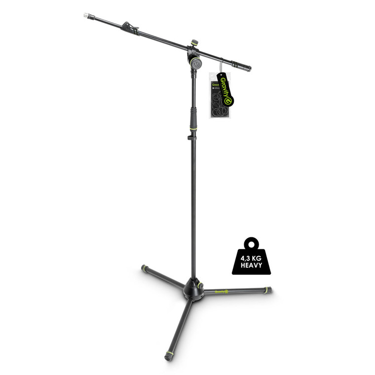 Gravity Stands MS4322HDB Heavy Duty Microphone Stand Tripod 2 Point Telescopic Boom