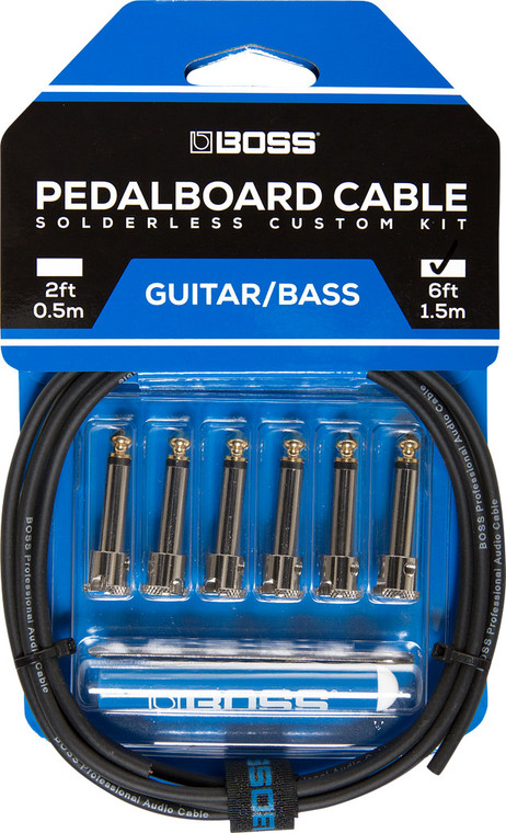Boss BCK-6 DIY Pedalboard Cable Kit - 6' Cable, 6 Connectors