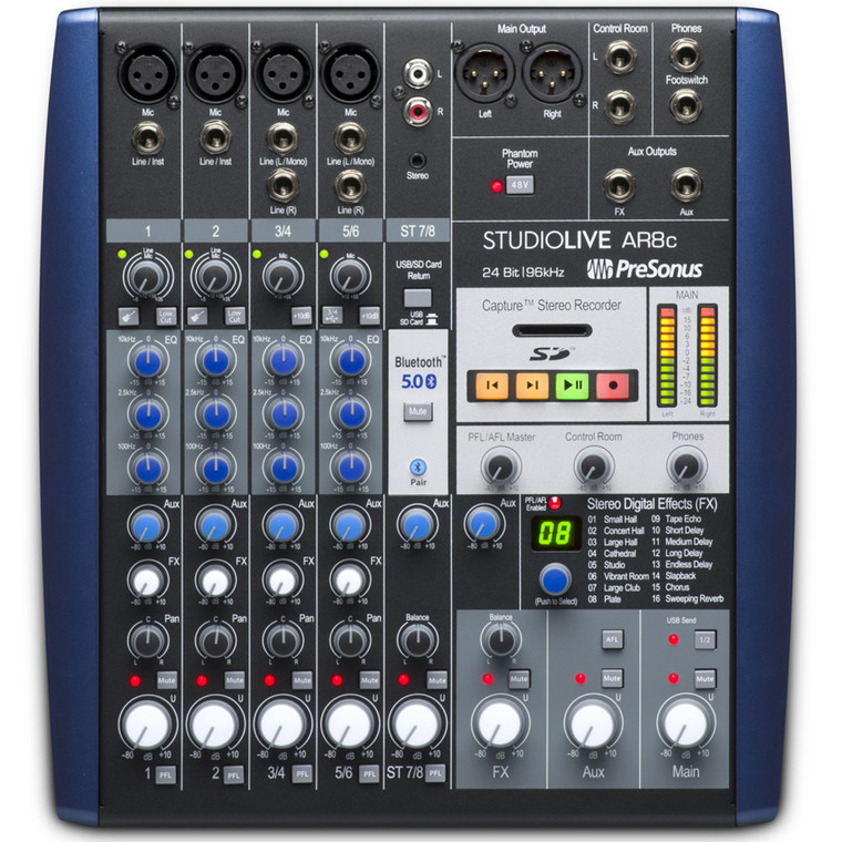 PreSonus StudioLive AR8c Mixer and Audio Interface with Effects