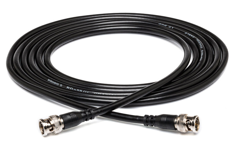 Hosa 75-ohm Coax, BNC to Same, 10 ft